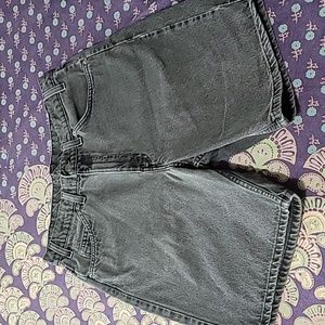 VTG Black Levi's Bermuda Orange Tab Denim Shorts Zip Fly